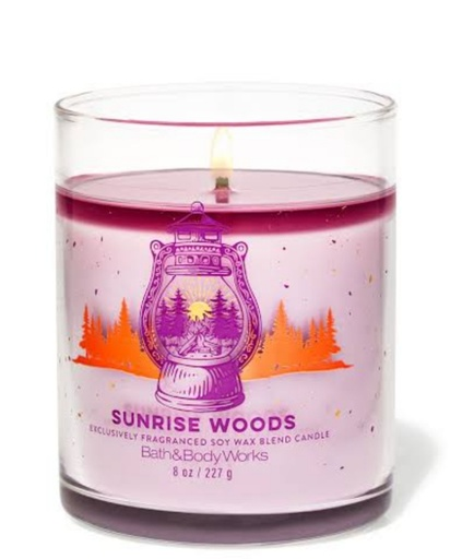 Bath & Body Works Sunrise Woods Single Wick Scented Candle