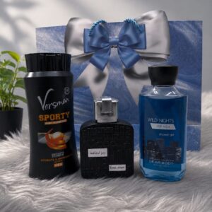 Gift set for men (Shower gel + Perfume + Lotion + Gift bag)