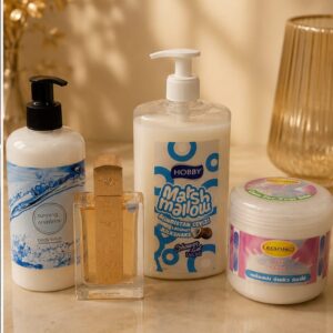 Gift set for Ladies (Body lotion +perfume +shower gel +body scrub +gift bag)
